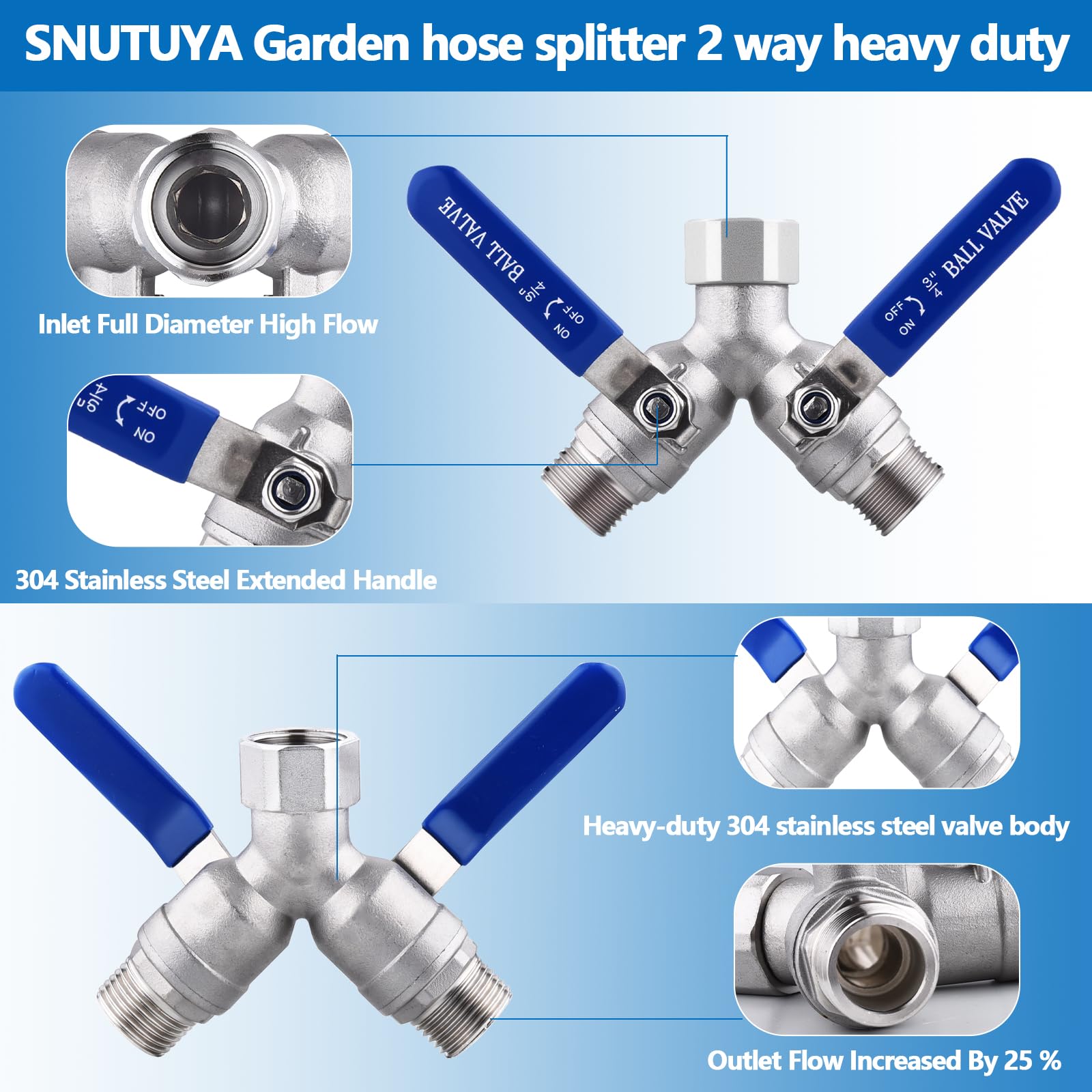 SNUTUYA large blue handle for easy visibility and control at a distance.