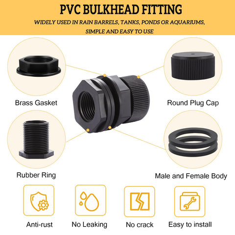 SNUTUYA six-pack bulkhead fittings for multiple tanks and projects