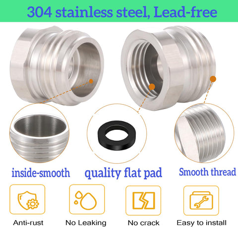 SNUTUYA standard 1/2 to 3/4 inch thread compatibility shown