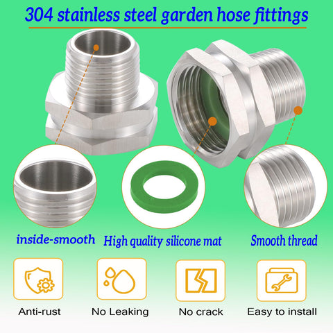 SNUTUYA threaded connection enables quick swaps between GHT and NPT fittings.