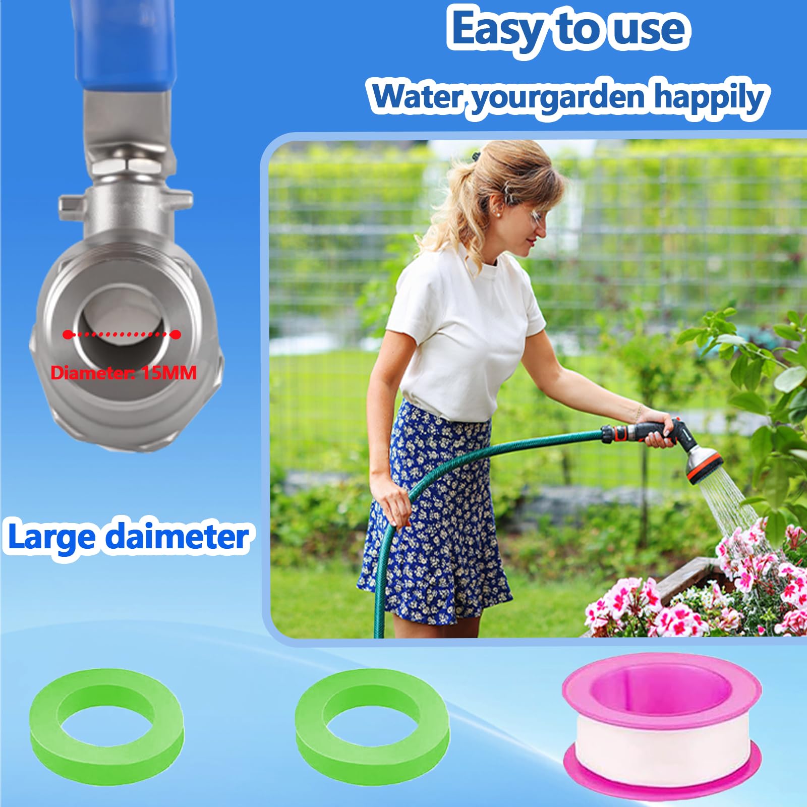 SNUTUYA universal 3-4in NPT outlet enables easy connections to hoses and piping.