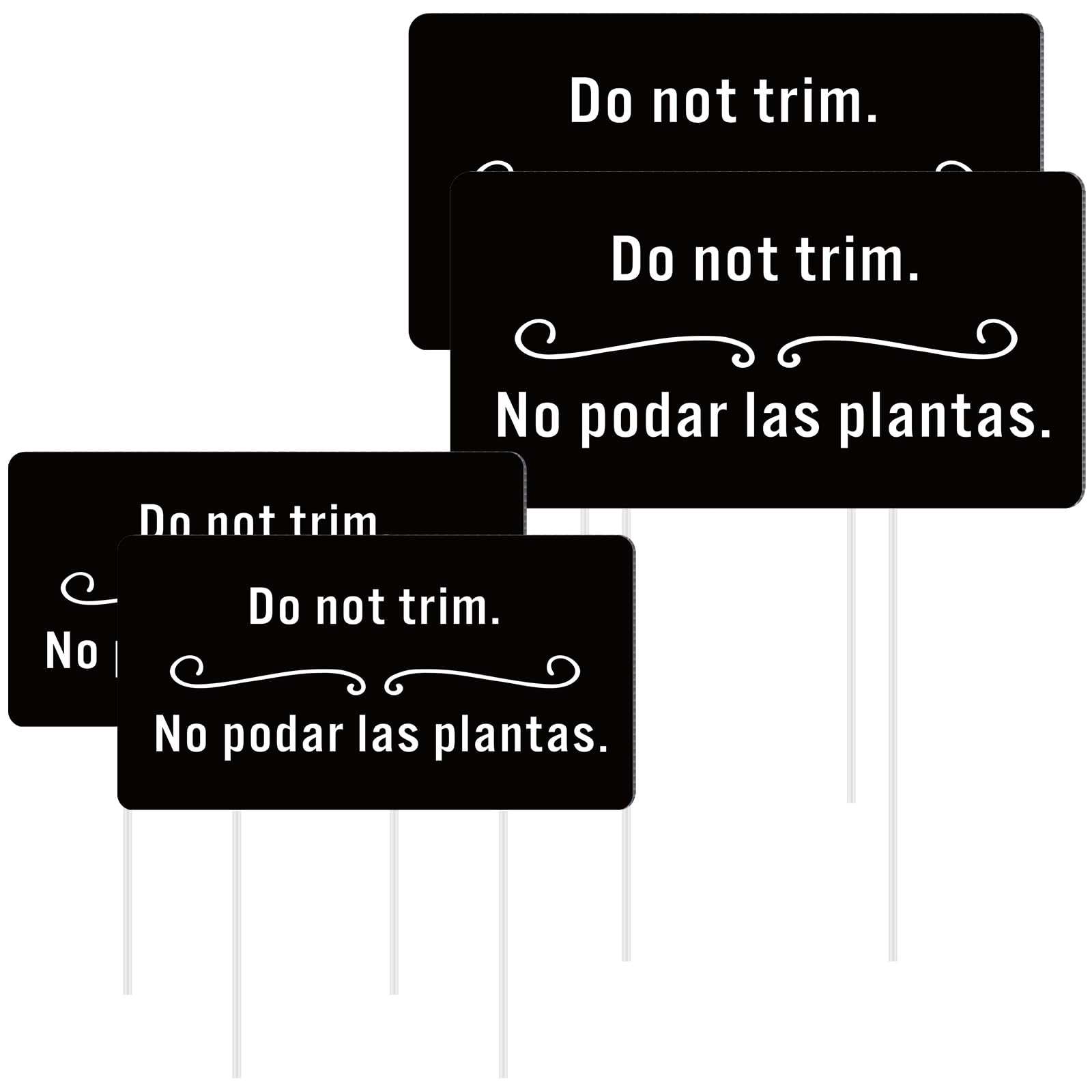 Soaoo corrugated plastic yard sign 6x3 inch with durable black finish.