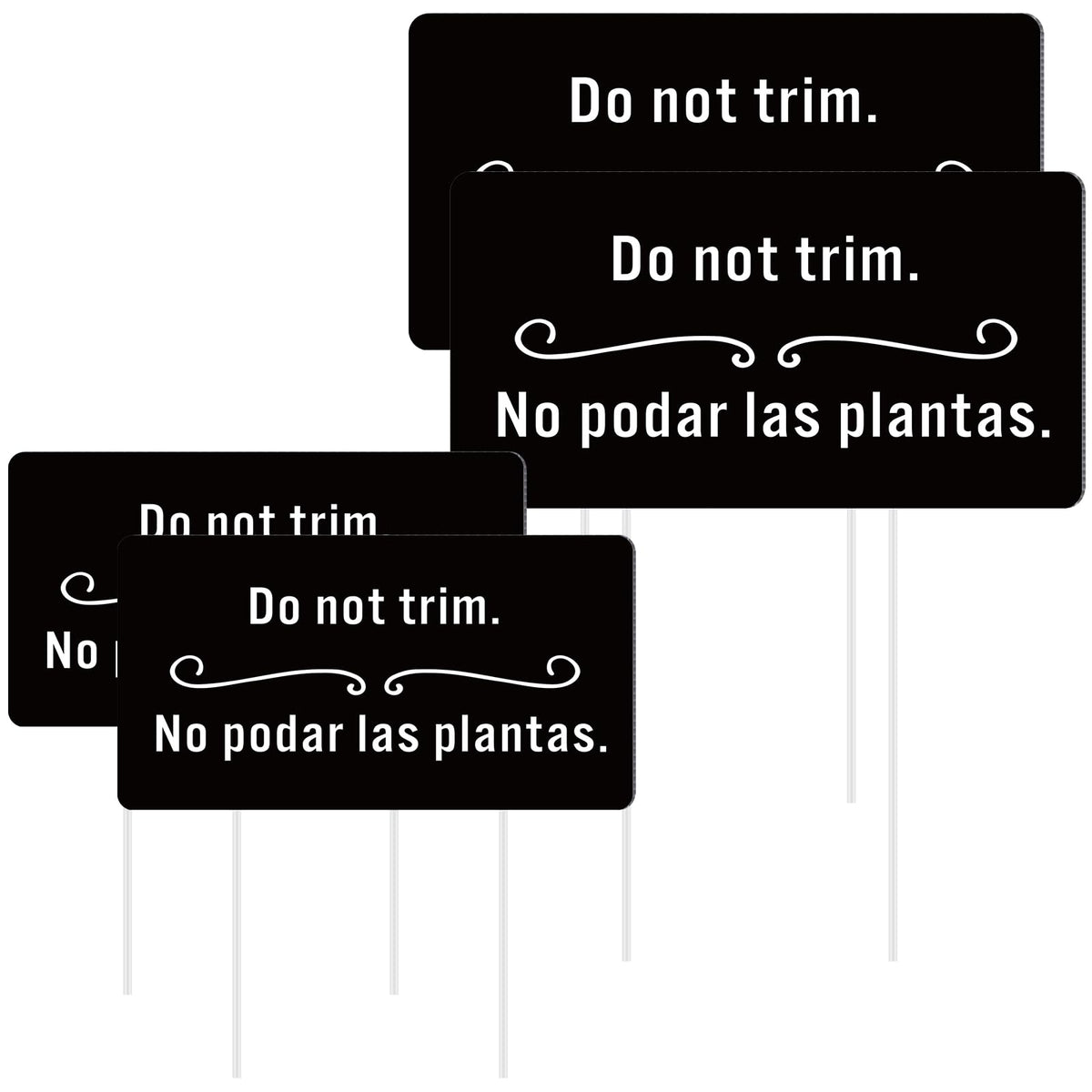 Soaoo corrugated plastic yard sign 6x3 inch with durable black finish.