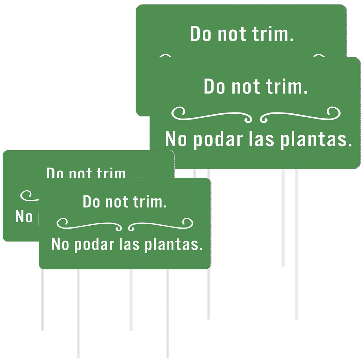 Soaoo corrugated yard sign 6-2x3 inches in green for easy garden labeling.