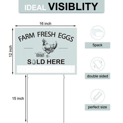 Soaoo arrows sign 2 directs customers to fresh eggs with clarity.
