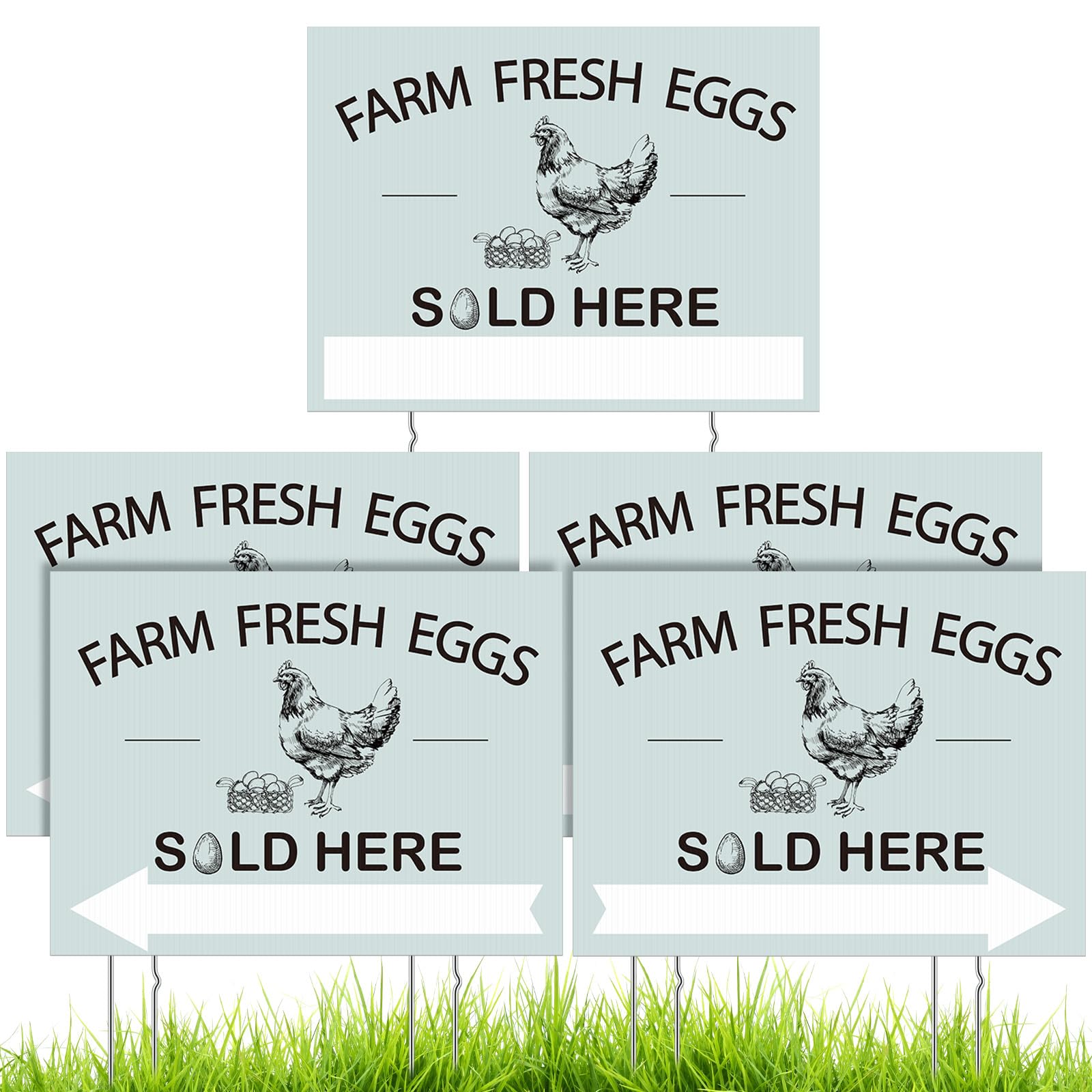 Soaoo center eggs-for-sale sign boosts outdoor visibility for egg sales.