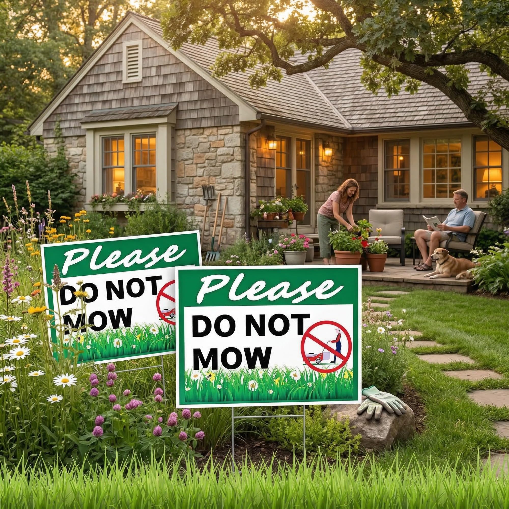 Soaoo front-yard decorative sign enhances curb appeal and signaling care.