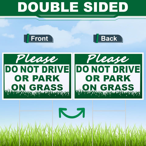 Soaoo H-shaped steel stake with sign improves stability in windy outdoor conditions.