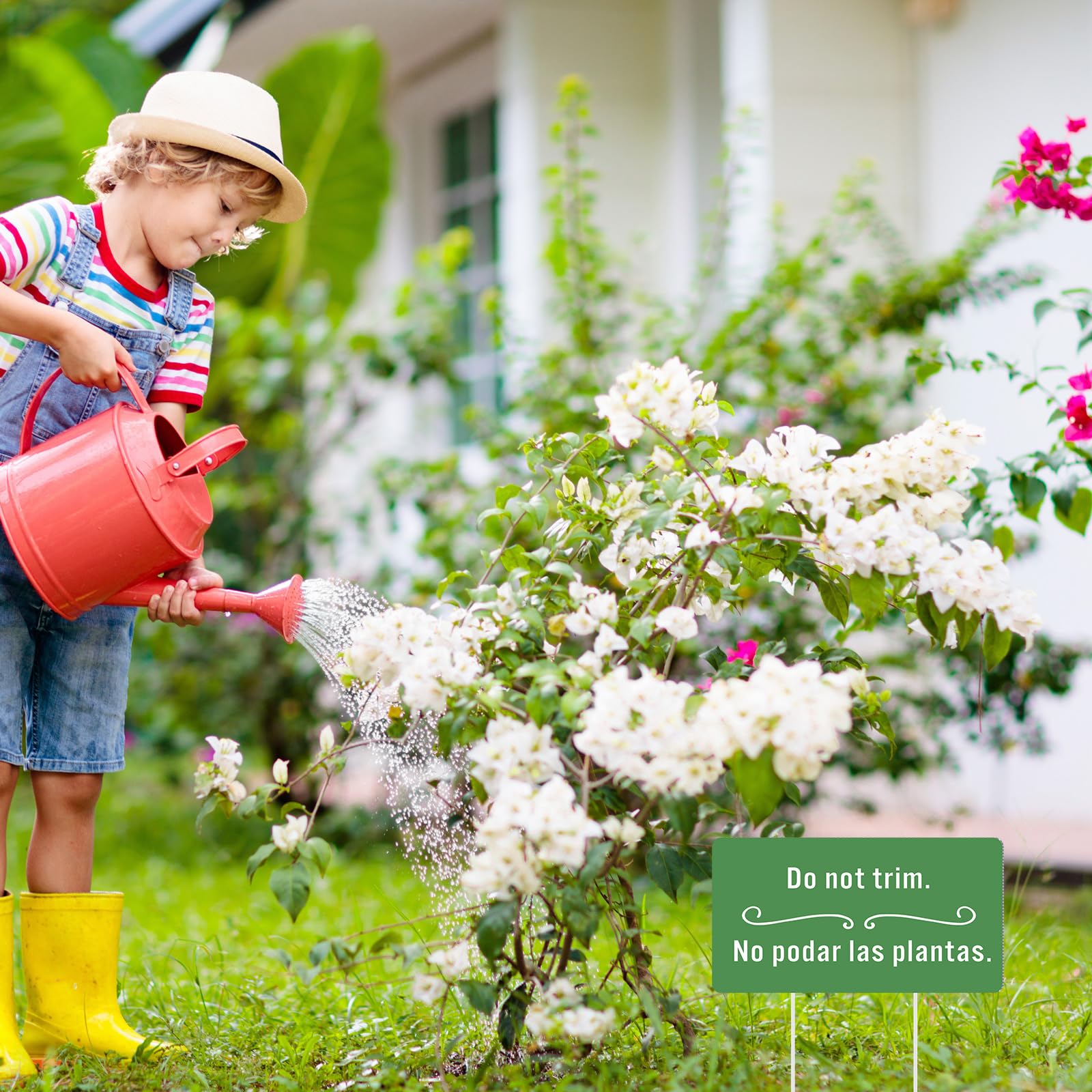 Soaoo outdoor garden markers blend into lawn and beds for subtle labeling.