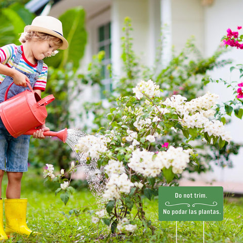 Soaoo outdoor garden markers blend into lawn and beds for subtle labeling.