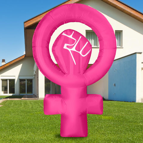 Soaoo women's history month inflatable, 6-foot pink height for outdoor display and events