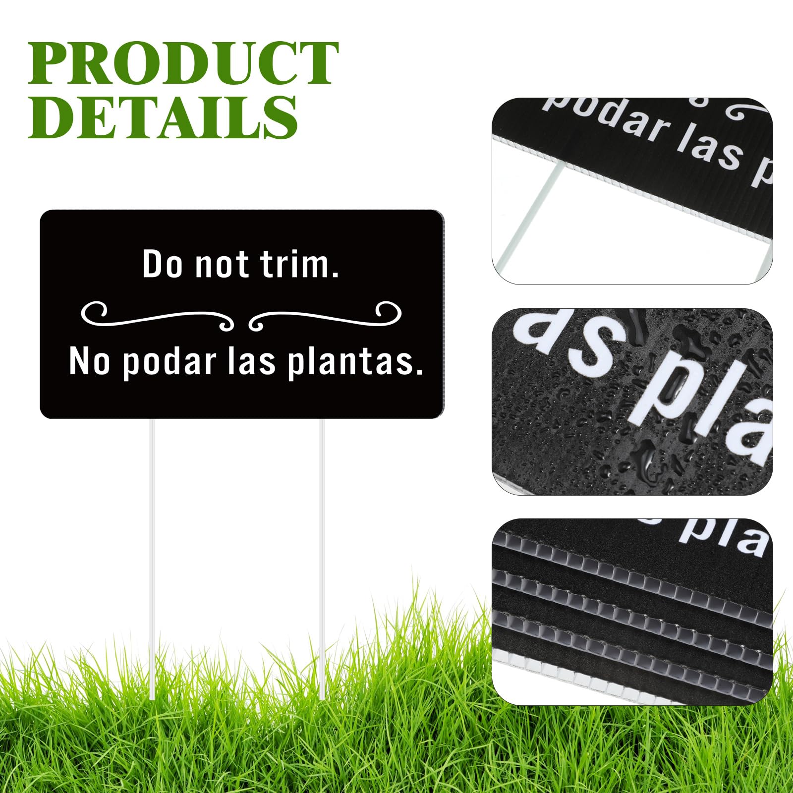 Soaoo yard sign stakes 9-8 inch provide sturdy garden support.