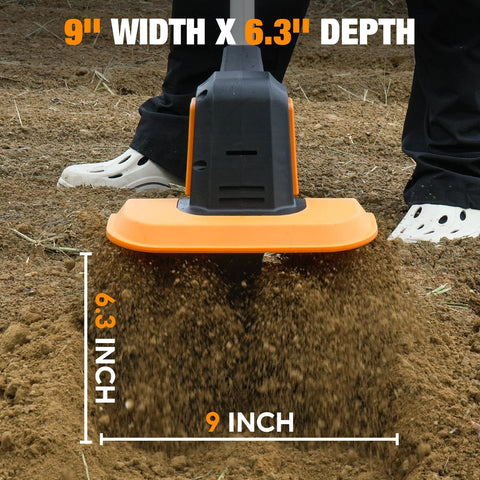 SOARFLY dual safety system ensures safe operation while tilling soil.
