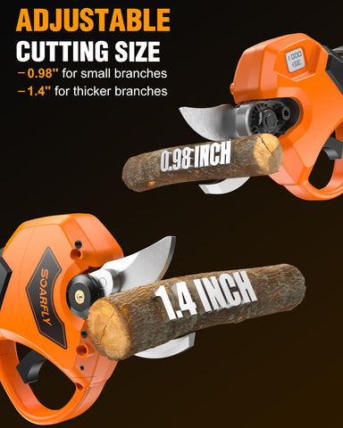 SOARFLY pruning shears blade close-up with SK5 blades for clean cuts