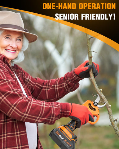 SOARFLY pruning shears precision-cut capability demonstrated on thick branches