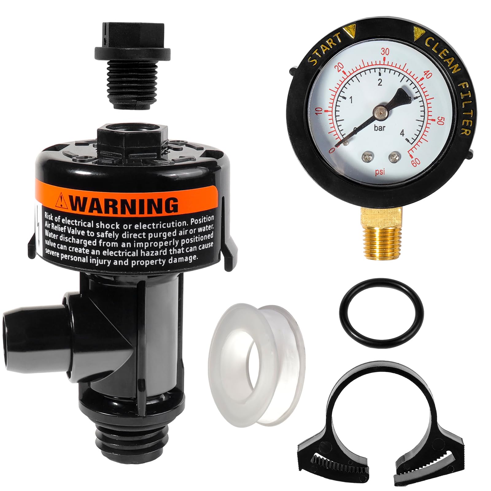 SOASEMBE 98209800 valve and gauge close-up showing precise readout for maintenance.