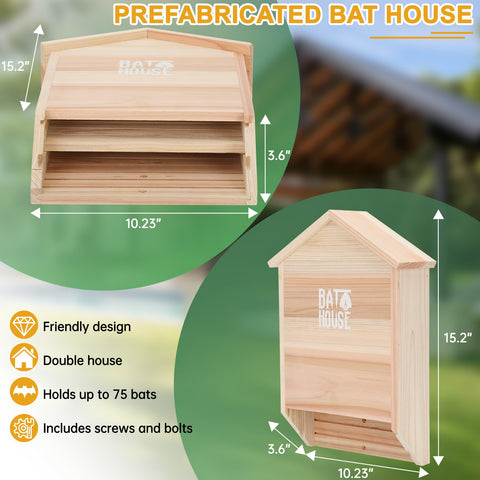 Sobalai bat box interior two-chamber layout for spacious roosts.
