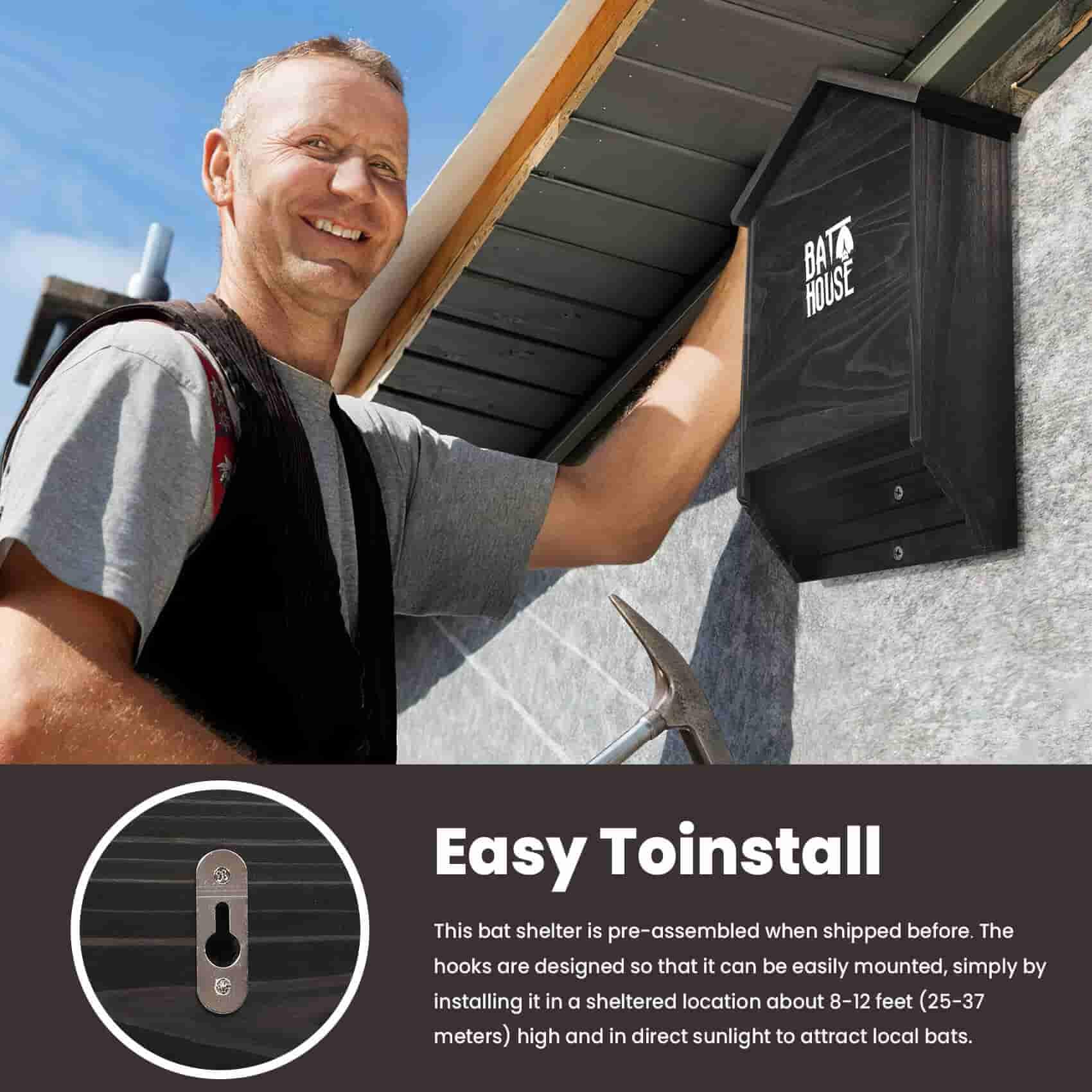 Sobalai bat house tree mount ready, ensuring stable outdoor placement.