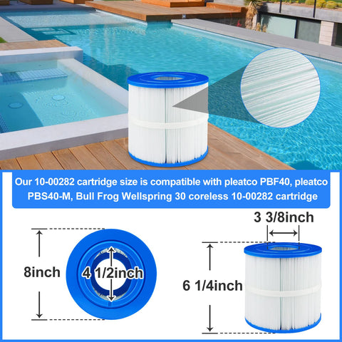 Sobalai filter for Bull Frog spas highlights coreless design and easy cartridge changes.