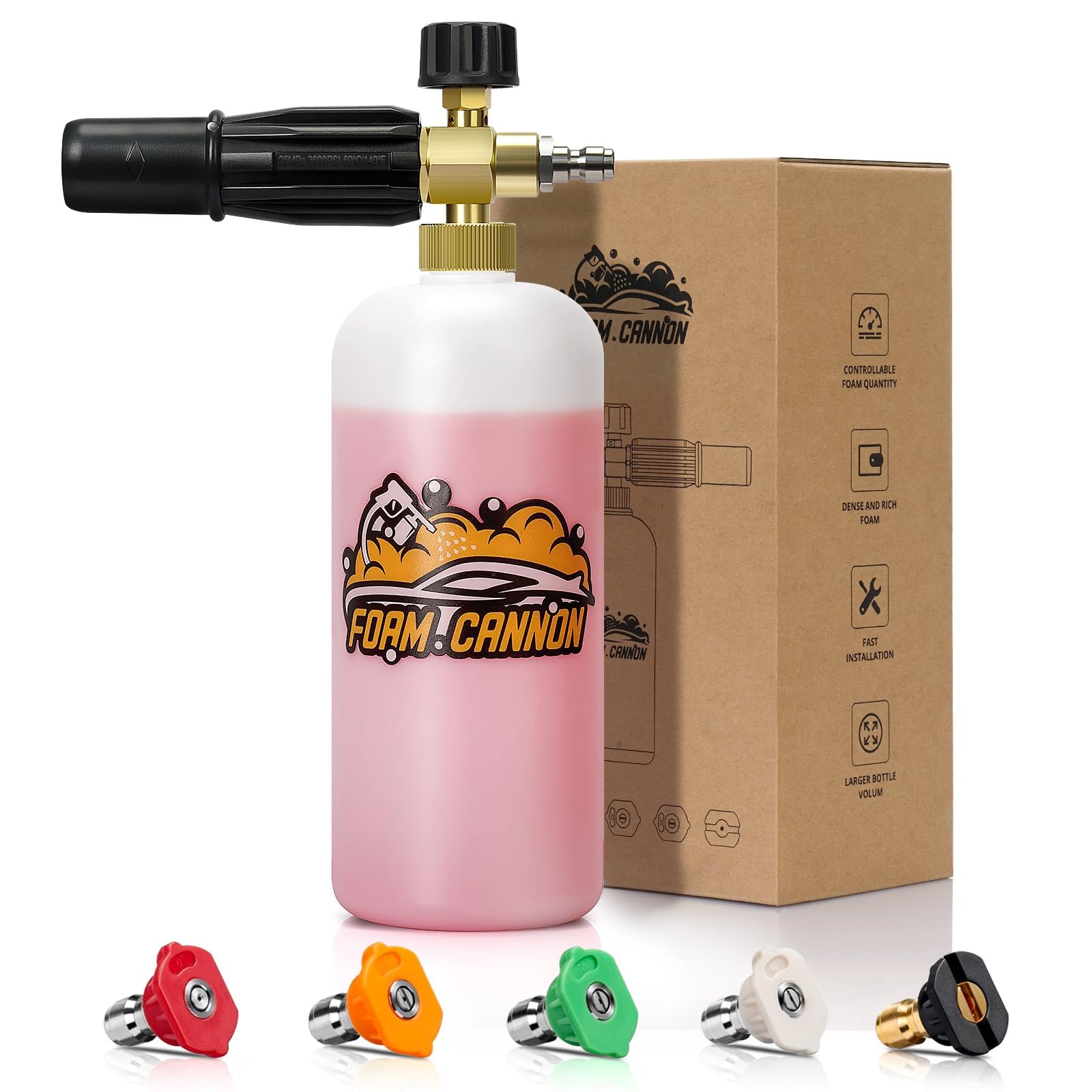 SOFIPE Foam Cannon Kit applies thick foam to a car for a deep-clean effect
