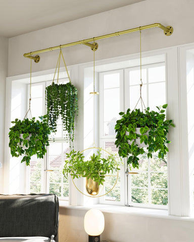 SOFITORG hanging plant bar with 6 chains supporting plants