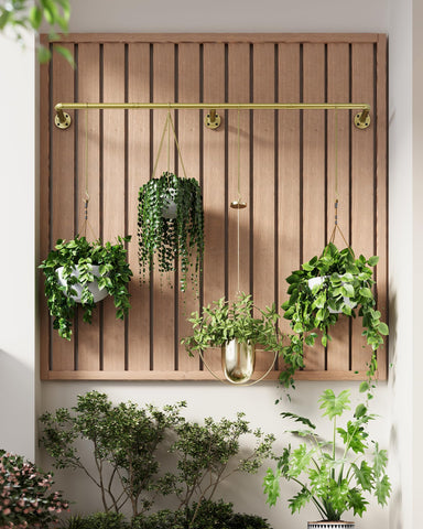 SOFITORG metal hanging bar in gold finish adds durable style