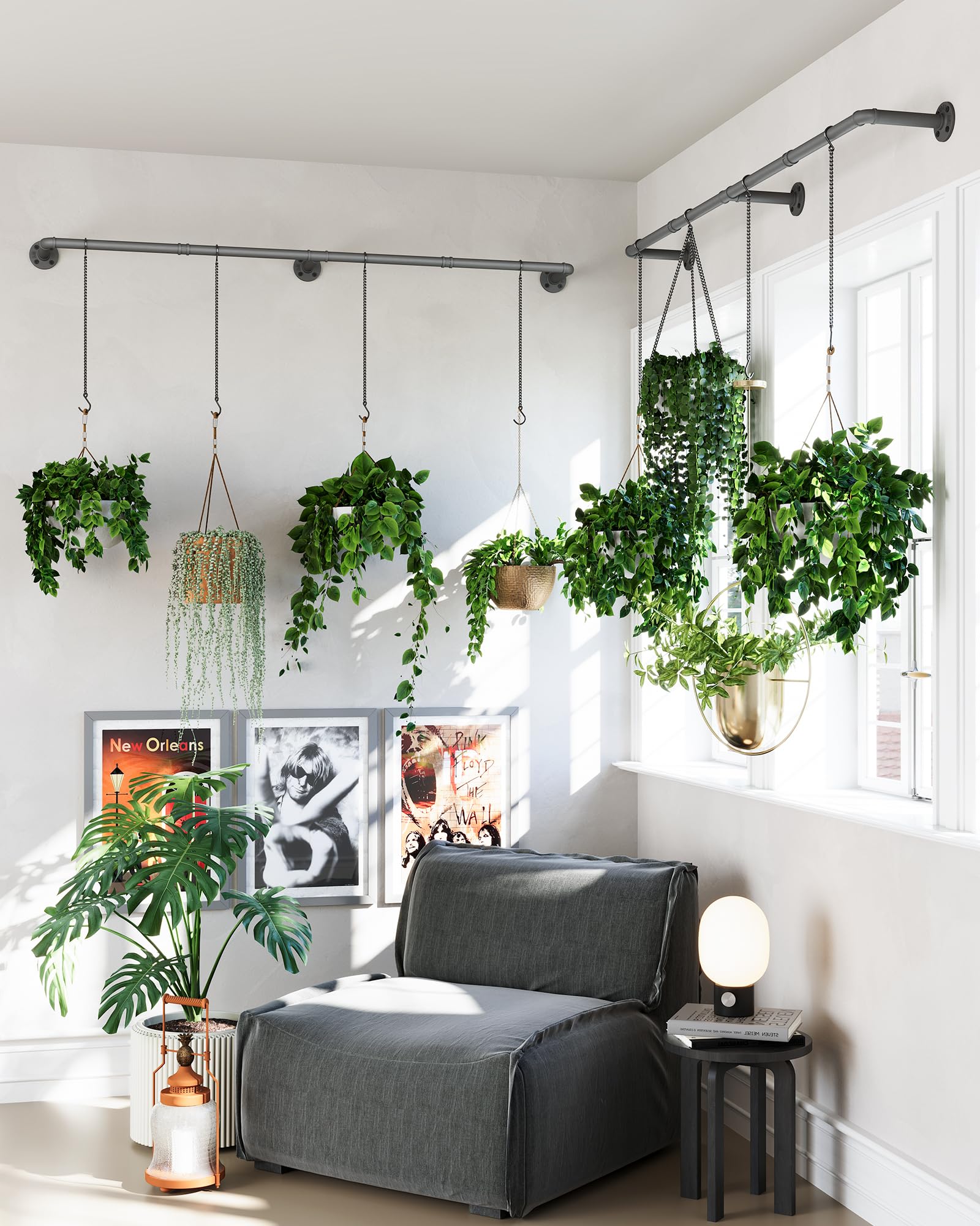 SOFITORG includes 12 chains and 24 hooks for versatile planter arrangement