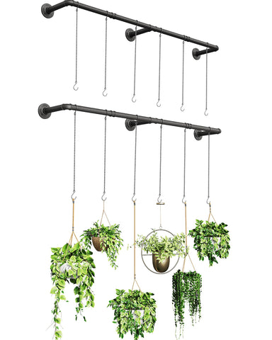 SOFITORG plant hanging rod mounted on wall with hardware for quick setup