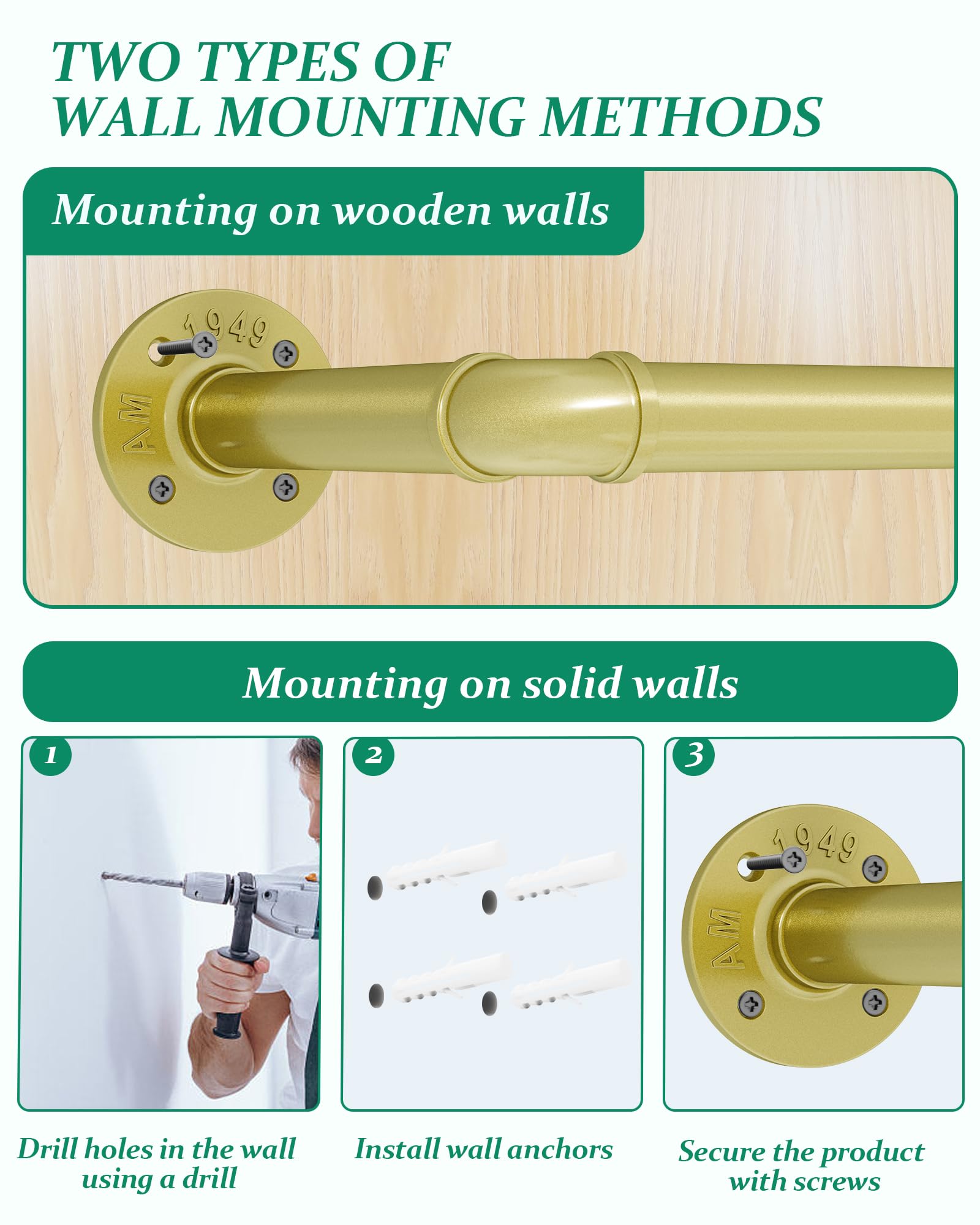 SOFITORG versatile hanging rod shown in a living space setup