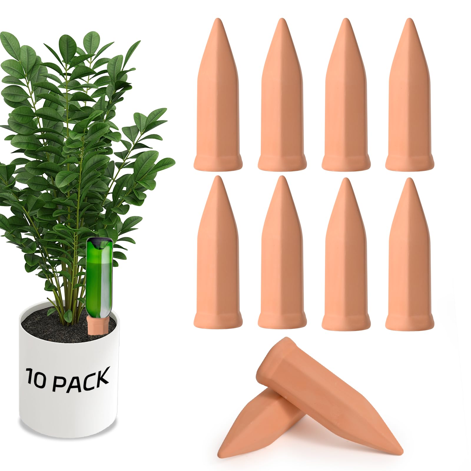 Softassilk APPD terracotta spike in soil delivering steady moisture for plants