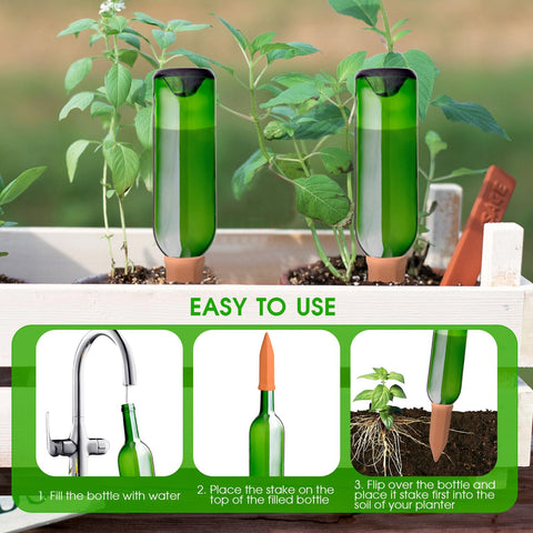 Softassilk APPD pack of terracotta watering spikes for multiple plants