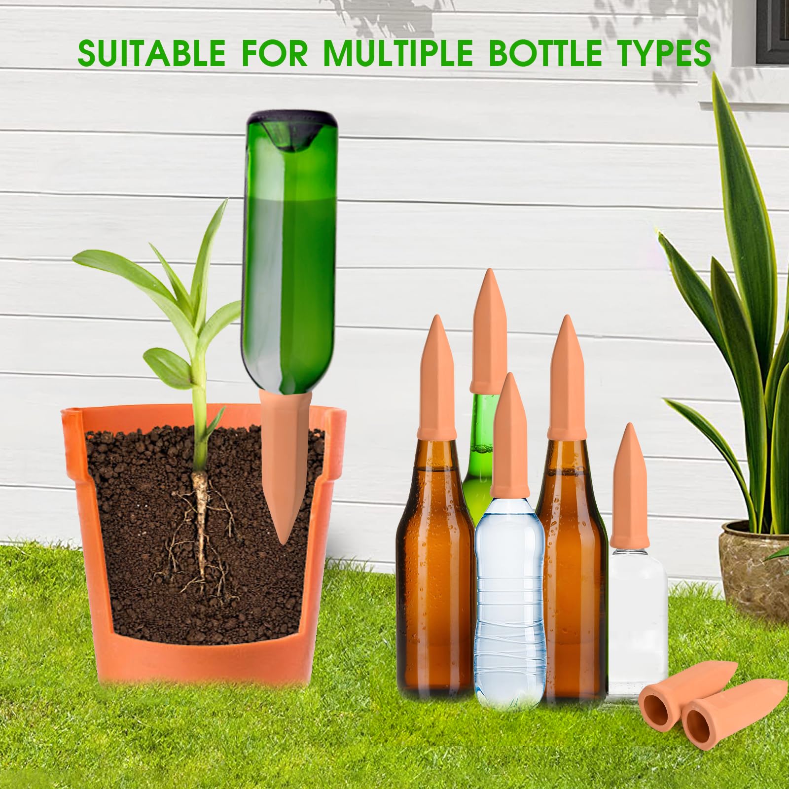 Softassilk APPD wine bottle watering setup suitable for hands-free irrigation