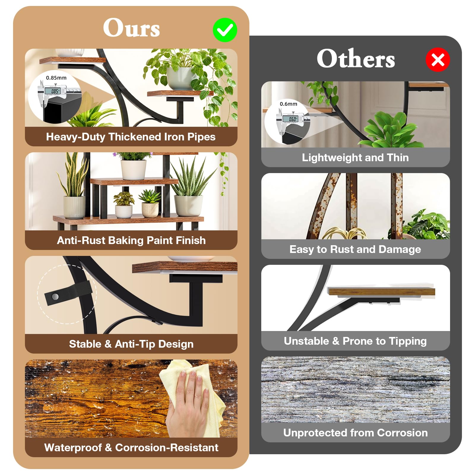 Softeen shelves show high water-resistance and easy cleaning.