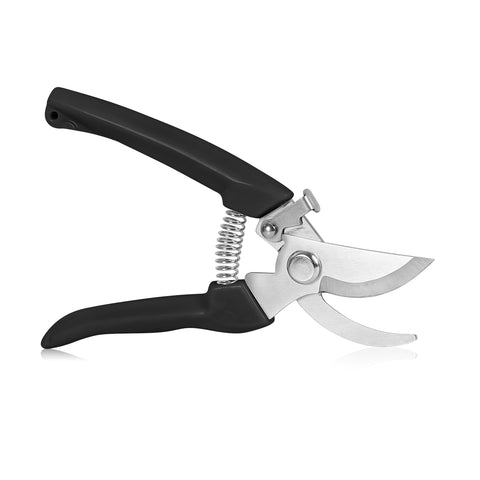 SoftSense garden scissors with curved grip for comfortable pruning of stems