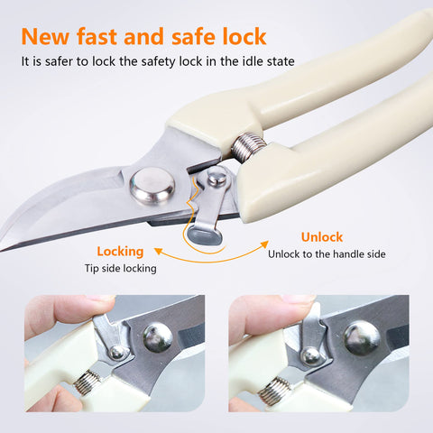 SoftSense precise pruning handles stems up to one inch in diameter.