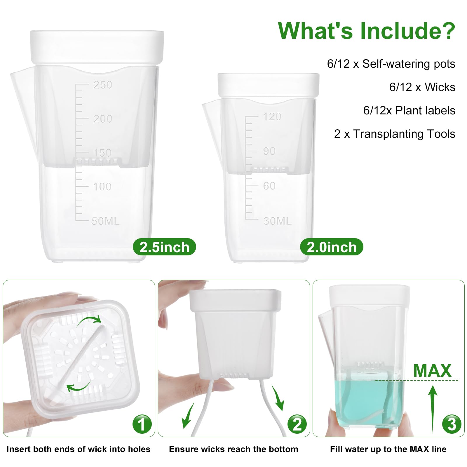 Softum measurement scale and labels aid precise watering and organization