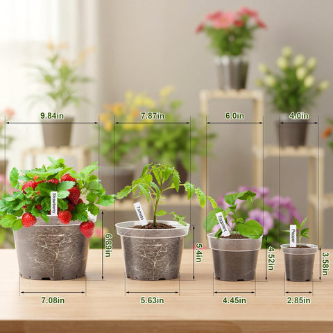Softum clear 6-inch nursery pot ideal for seed starting and small transplants.