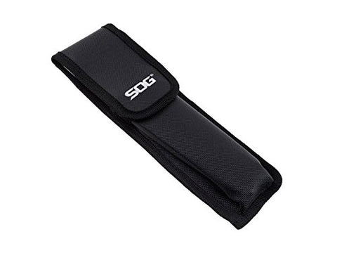 SOG Folding Saw folded with sheath for easy carry on hikes.