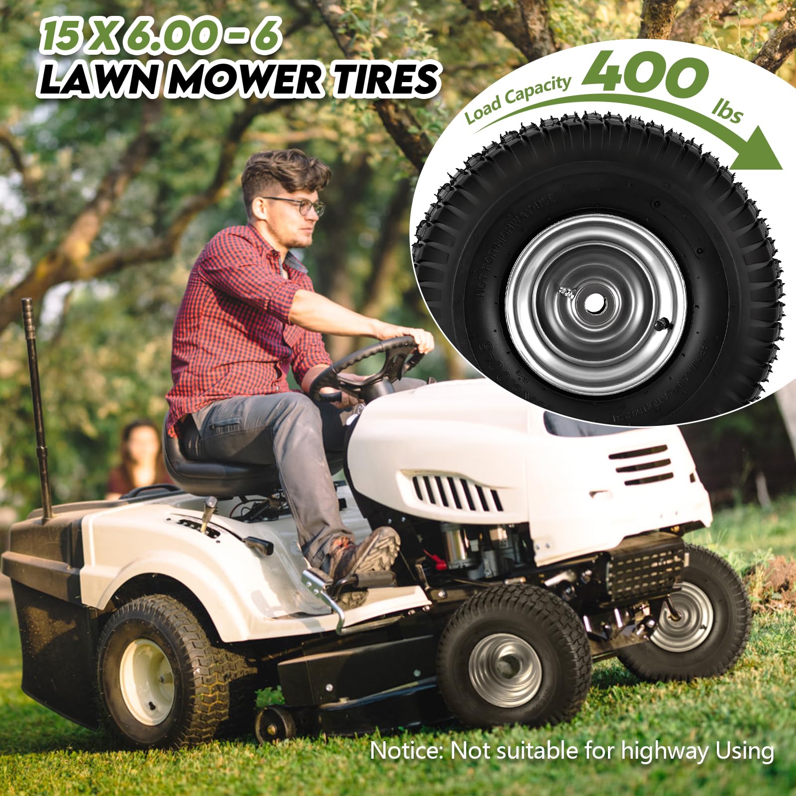 Soiiw 3-inch centered hub front tire ensures balanced mounting.