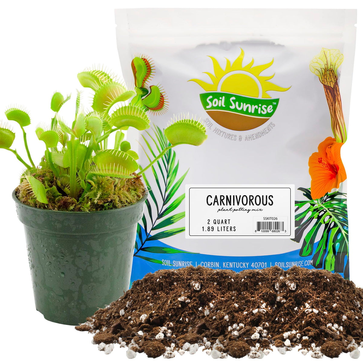 Soil Sunrise carnivorous potting soil 2qt bag for Venus Fly Traps and other carnivorous plants