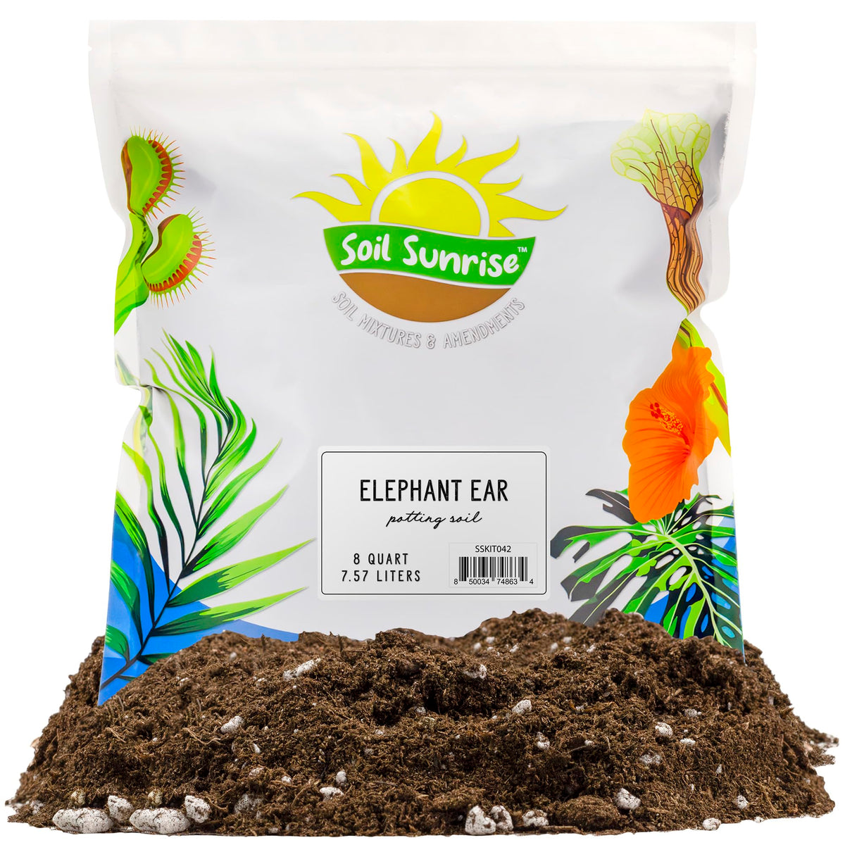 Soil Sunrise elephant ear potting mix in 8-quart bag boosts container-grown Colocasia and Alocasia health