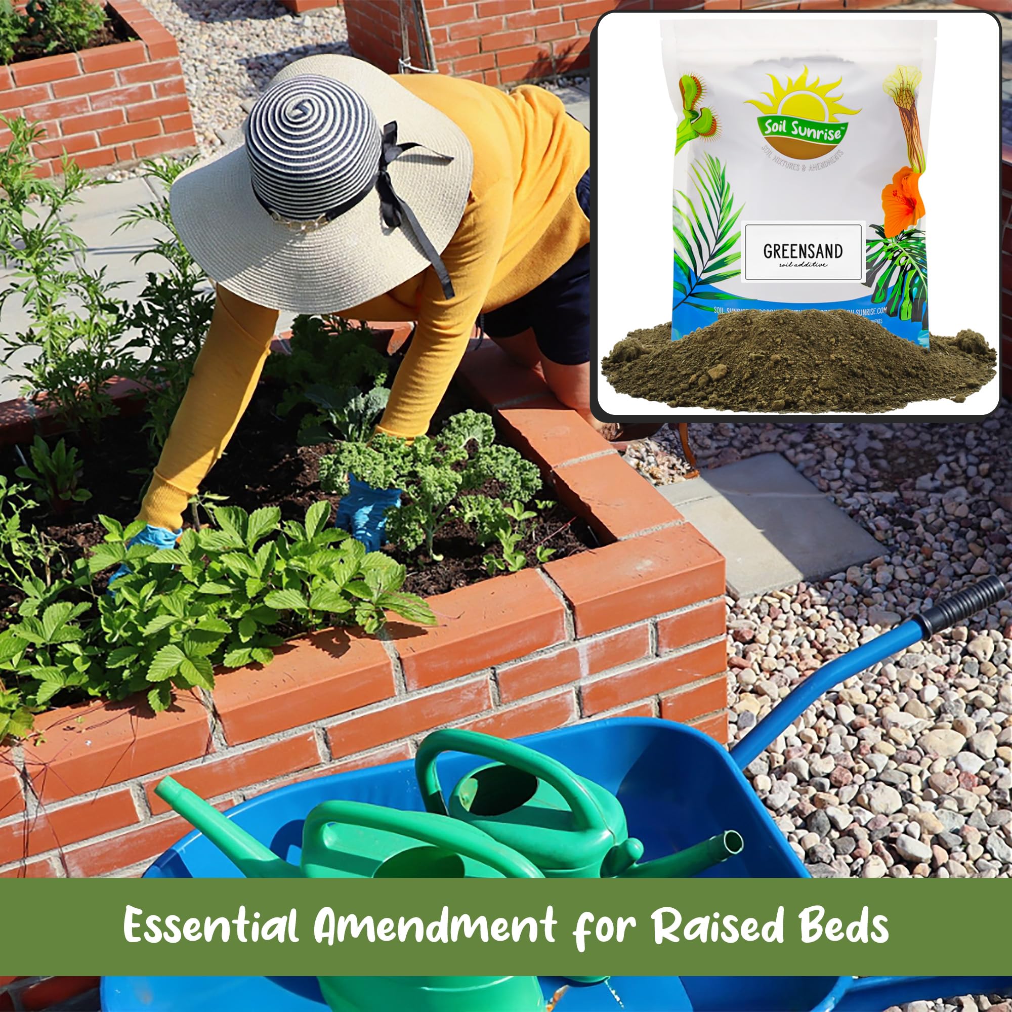 Greensand softens soil water for healthier irrigation.