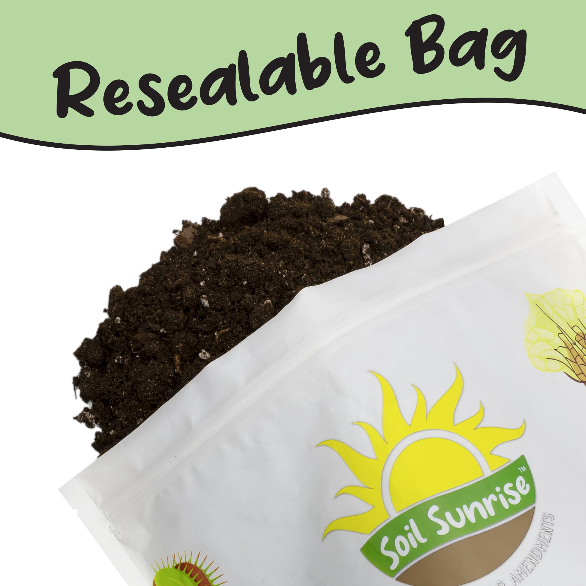 Soil Sunrise hand-blended process shown for premium plant care.