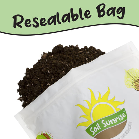 Soil Sunrise hand-blended process shown for premium plant care.