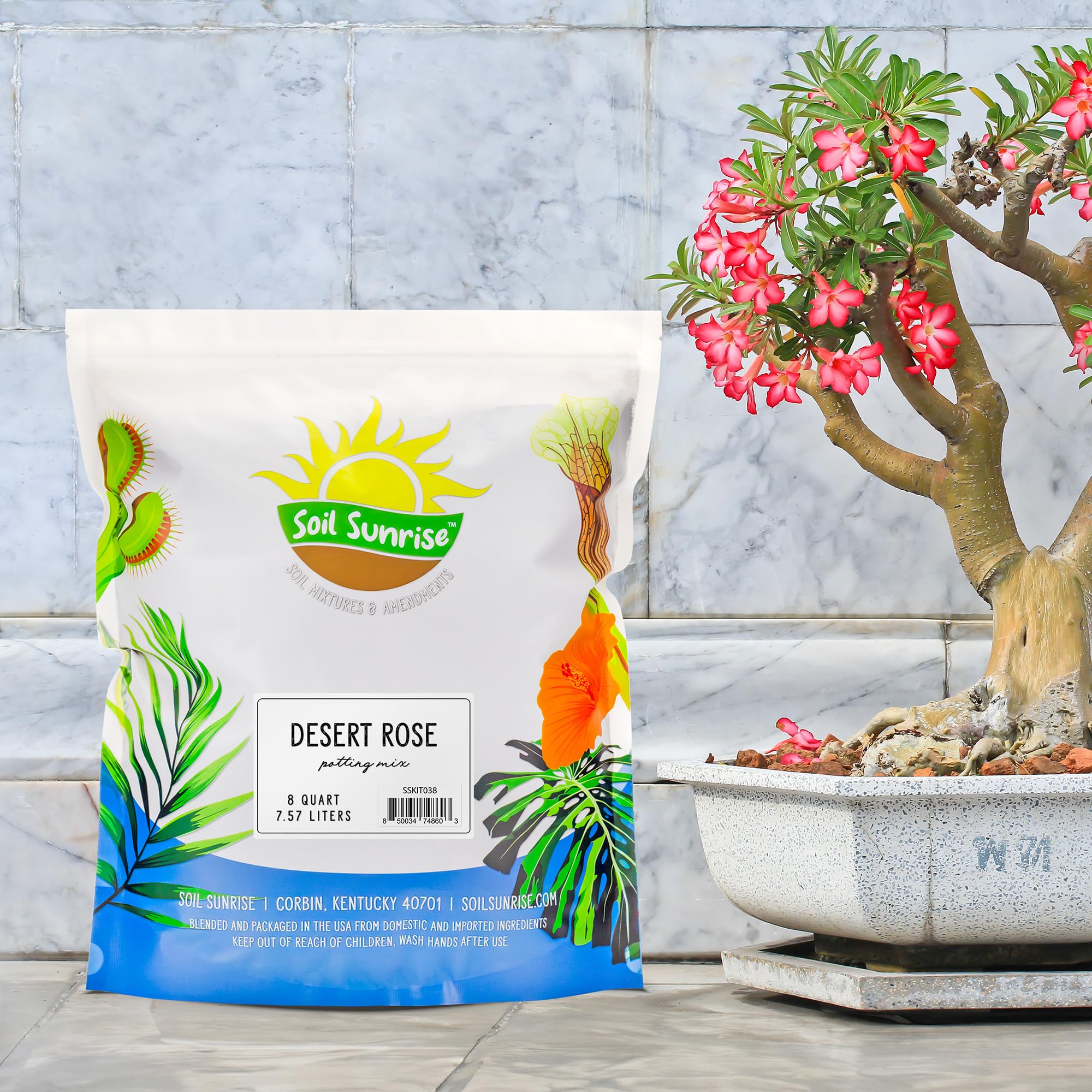 Soil Sunrise hand-blended small batch signals premium quality for Desert Rose care