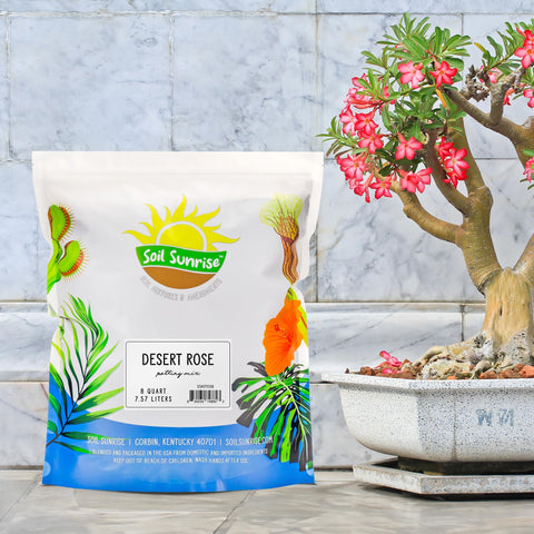 Soil Sunrise hand-blended small batch signals premium quality for Desert Rose care