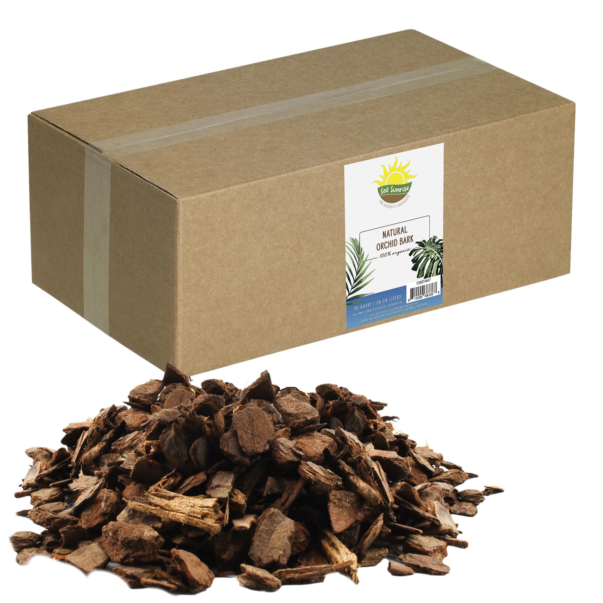 Soil Sunrise orchid bark pine 30qt close-up showing drainage-friendly texture