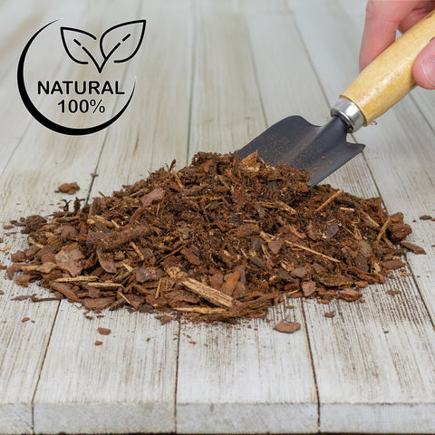 Soil Sunrise outdoor garden mulch brightening beds and microclimates.
