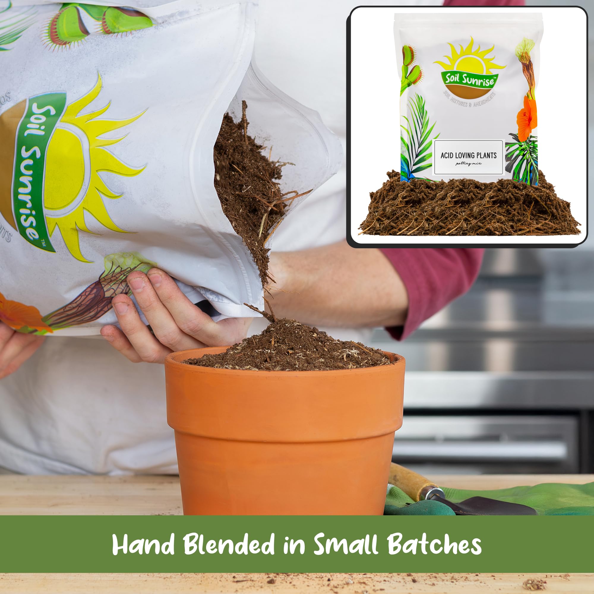 Soil Sunrise perlite and sphagnum moss details for drainage
