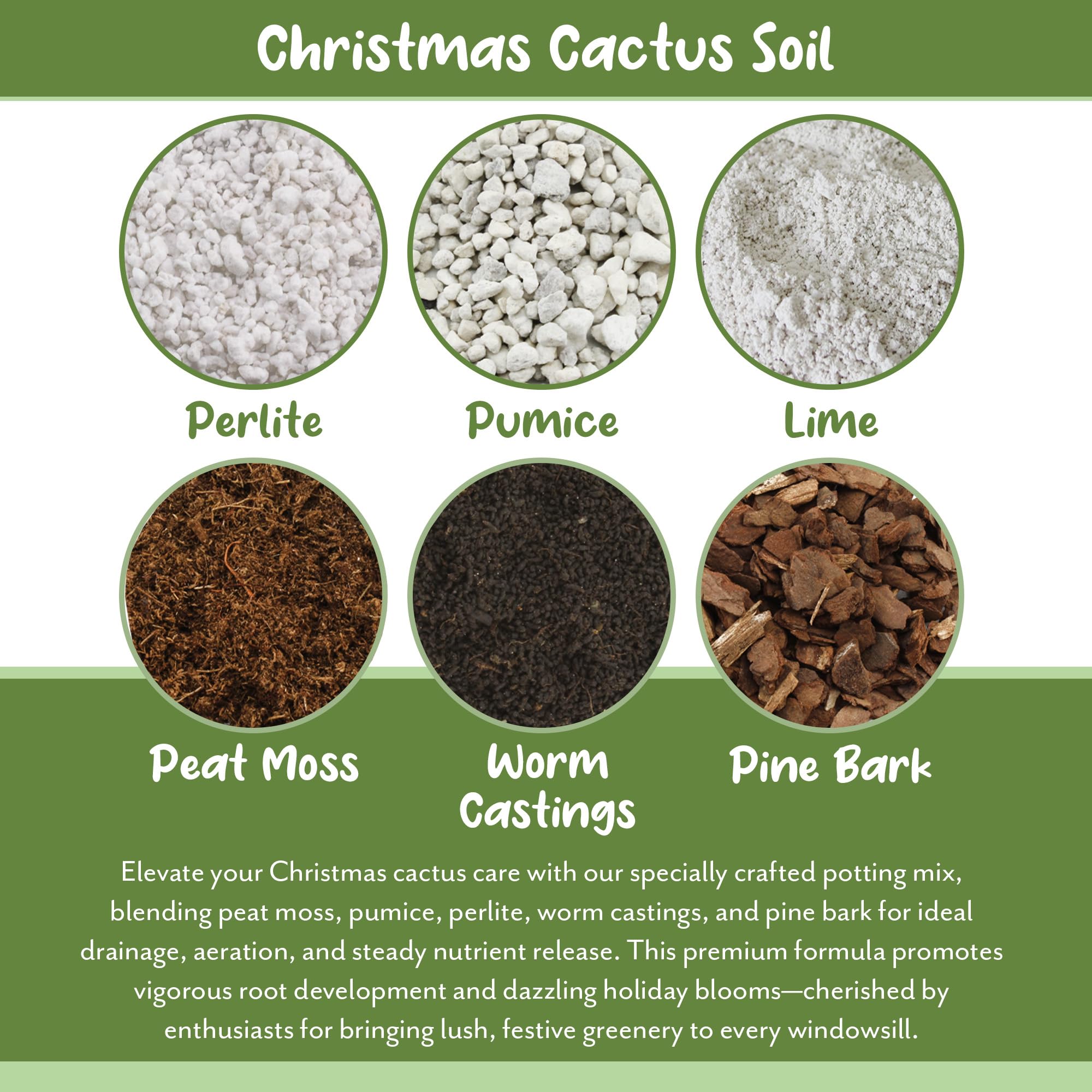 Soil Sunrise pumice and perlite improve drainage and root oxygen.